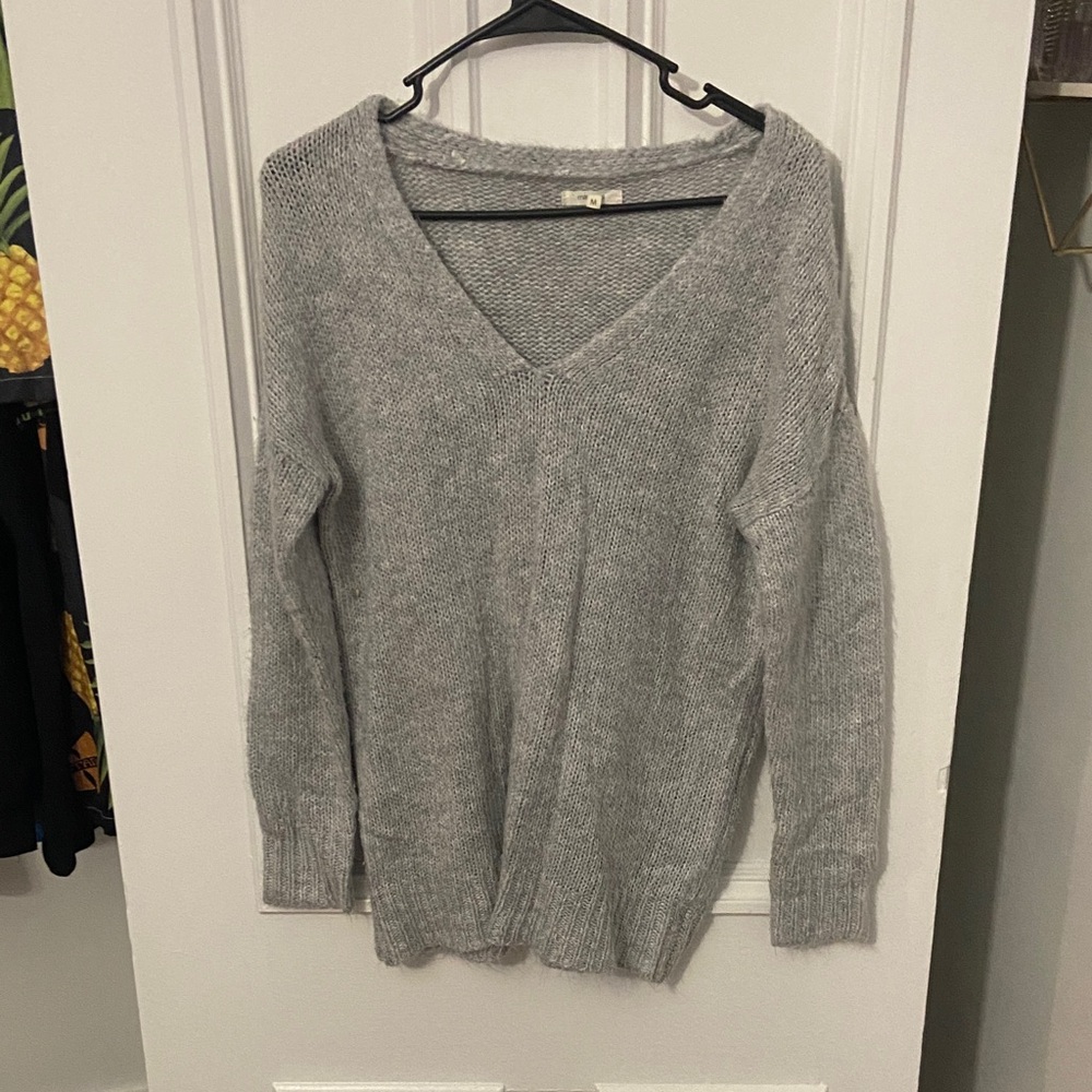 Maurices Heather Gray V-Neck Sweater
